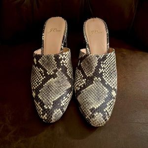 J Crew Sophie mule in snake